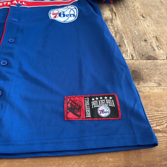 NWT Ultra Game Philadelphia 76ers Sixers Baseball NBA Basketball Jersey - Picture 3 of 10